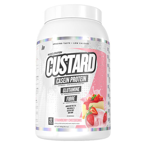 Custard Casein Protein - Strawberry Cheesecake - Muscle Nation | MAK Fitness