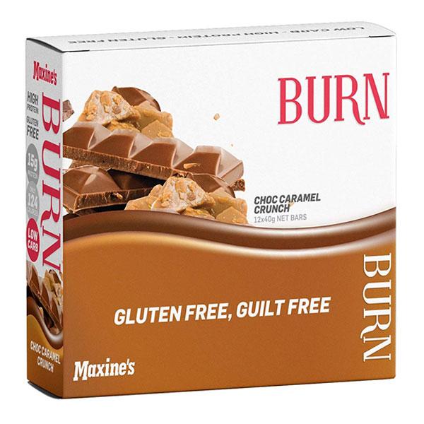 Burn Bar (Box of 12) - Choc Caramel Crunch - Maxine's | MAK Fitness