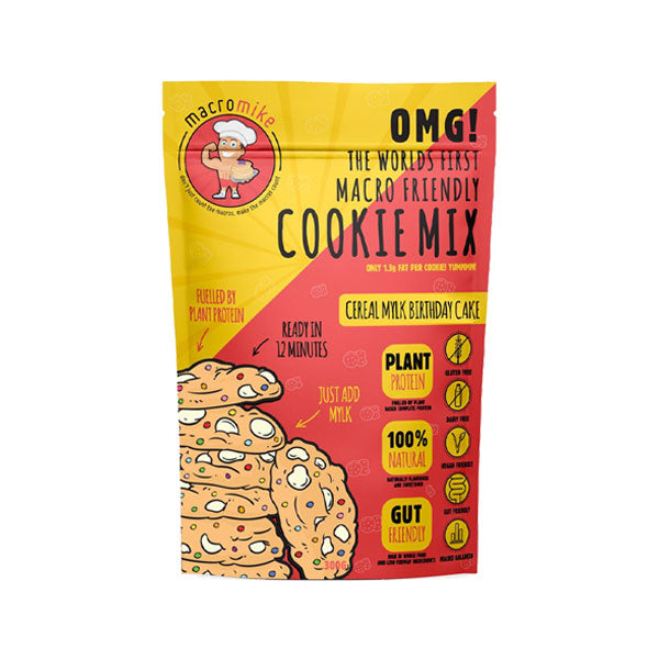 Macro Friendly Cookie Mixes (300g) - Cereal Mylk Birthday Cake -Macro Mike | MAK Fitness