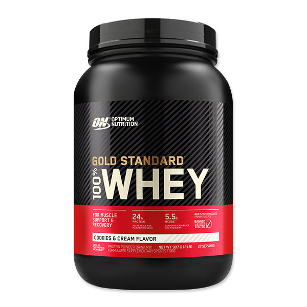 Gold Standard 100% Whey - 907g - Cookies & Cream - Optimum Nutrition | MAK Fitness