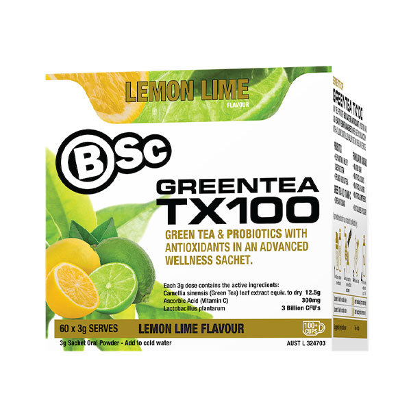 Green Tea TX100 60 Serves - Lemon Lime - Body Science | MAK Fitness