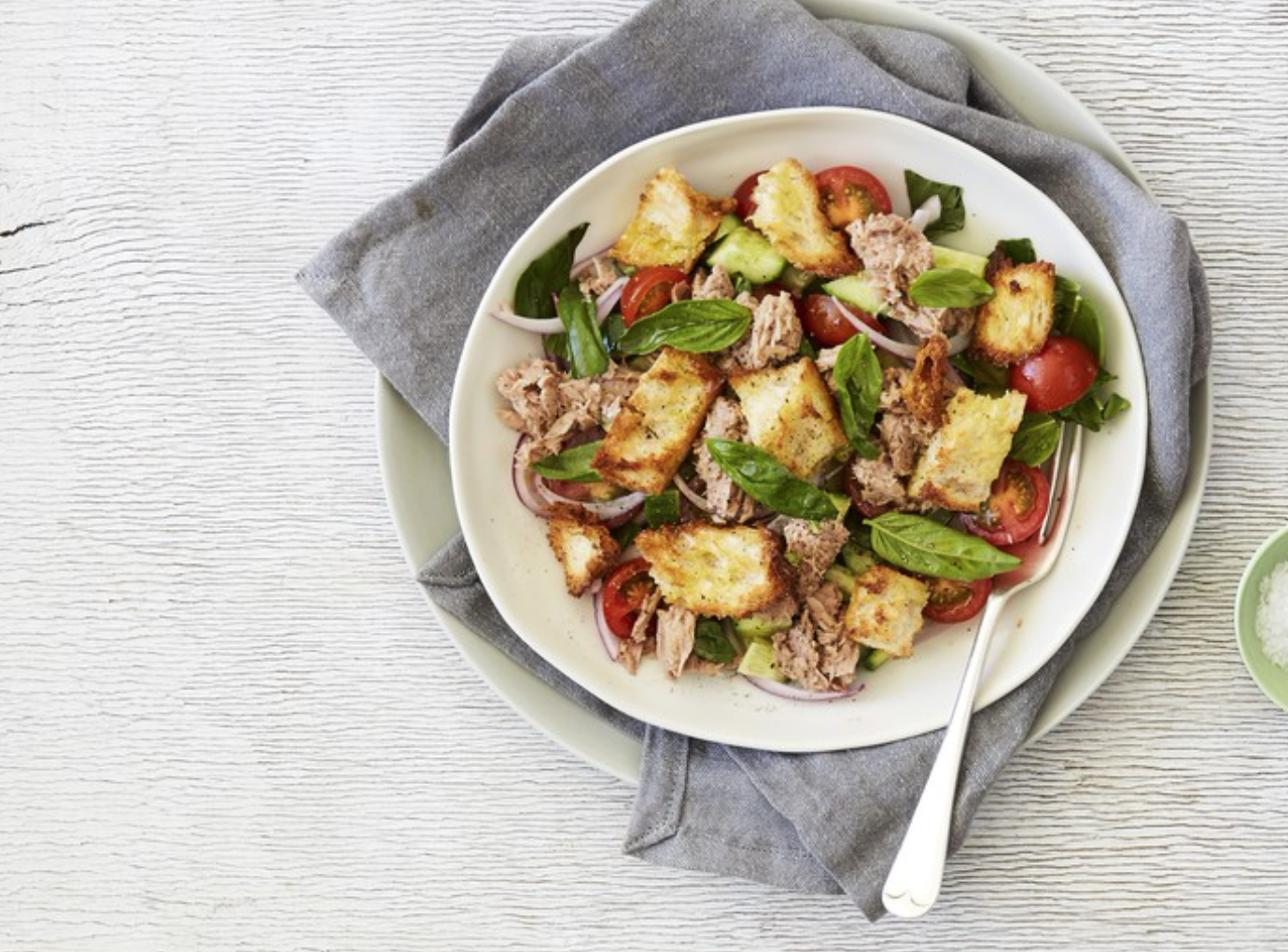 Easy Tuna Panzanella Salad