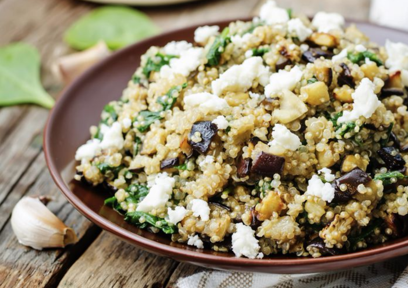 Roasted Eggplant Salad With Quinoa