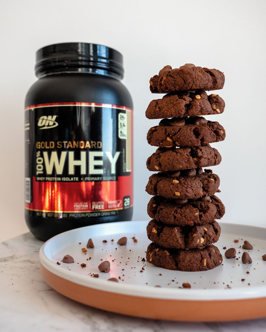 Chocolate Peanut Butter Protein Cookies - Gold Standard 100% Whey by Optimum Nutrition | MAK Fitness