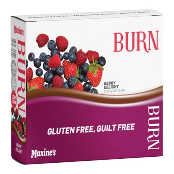 Burn Bar (Box of 12) - Berry Delight - Maxine's | MAK Fitness