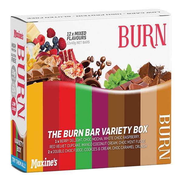Burn Bar (Box of 12) - Variety Box - Maxine's | MAK Fitness