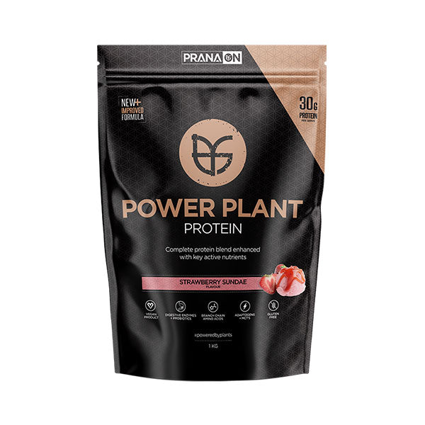 Power Plant Protein - 1kg - Strawberry Sundae - PRANA ON | MAK Fitness