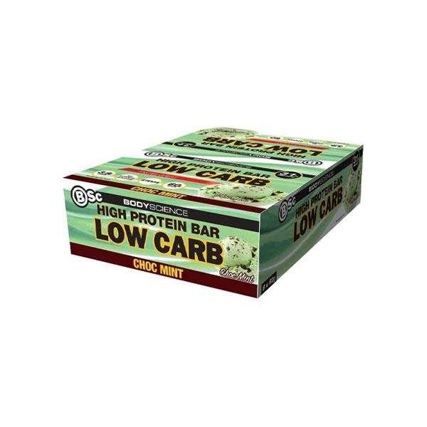 High Protein Low Carb Bar (Box of 12) - Choc Mint - Body Science | MAK Fitness