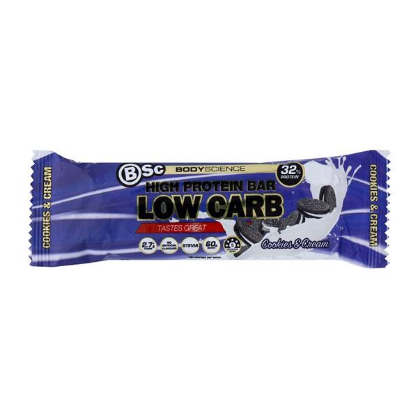 High Protein Low Carb Bar - Cookies & Cream - Body Science | MAK Fitness