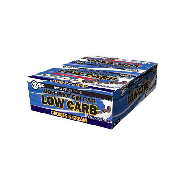 High Protein Low Carb Bar (Box of 12) - Cookies & Cream - Body Science | MAK Fitness
