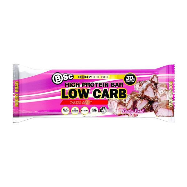 High Protein Low Carb Bar - Rocky Road - Body Science | MAK Fitness
