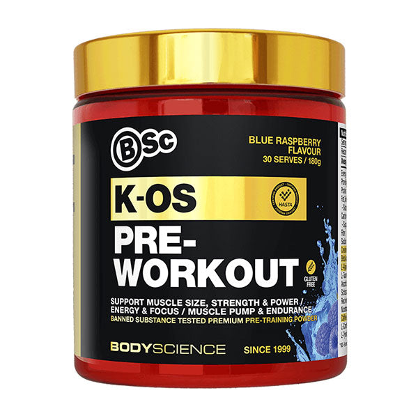 K-OS Pre-Workout - Blue Raspberry - Body Science | MAK Fitness