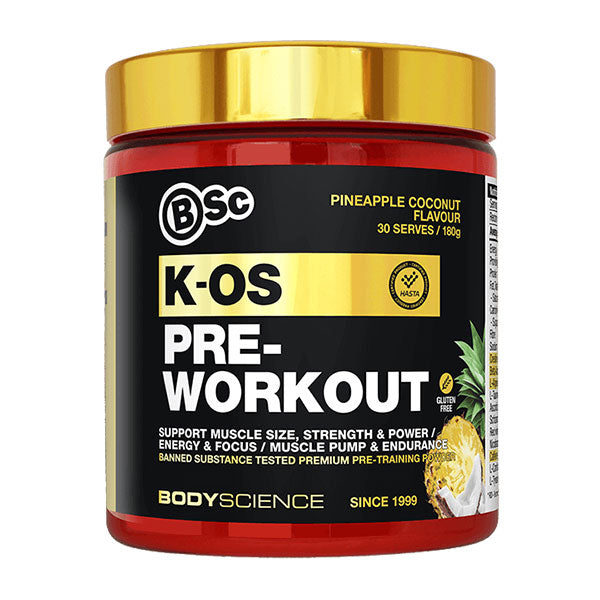 K-OS Pre-Workout - Pineapple Coconut - Body Science | MAK Fitness
