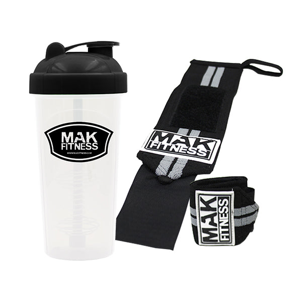 MAK Shaker + Wrist Wraps Bundle - Black - MAK Fitness | MAK Fitness