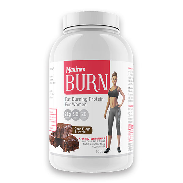 Burn Protein - 20 Serves - Choc Fudge Brownie - Maxine's | MAK Fitness