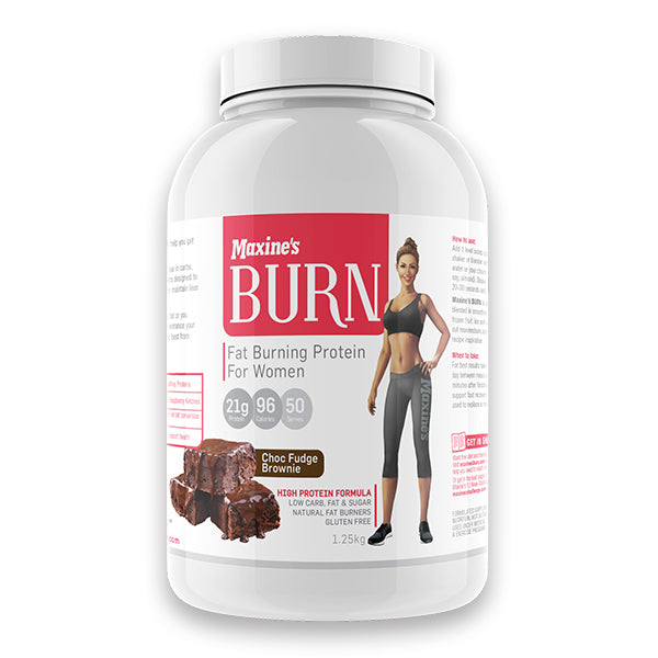 Burn Protein - 50 Serves - Choc Fudge Brownie - Maxine's | MAK Fitness