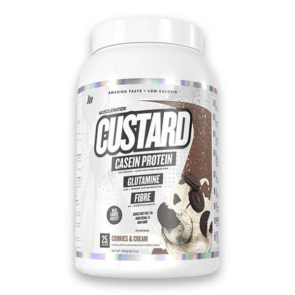 Custard Casein Protein - Cookies & Cream - Muscle Nation | MAK Fitness