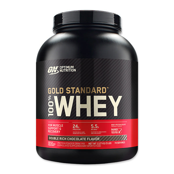 Gold Standard 100% Whey - 2.27kg - Double Rich Chocolate - Optimum Nutrition | MAK Fitness