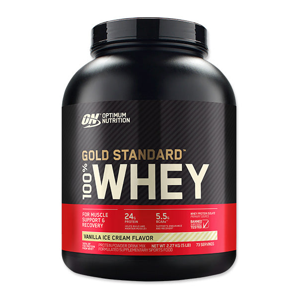Gold Standard 100% Whey - 2.27kg - Vanilla Ice Cream - Optimum Nutrition | MAK Fitness