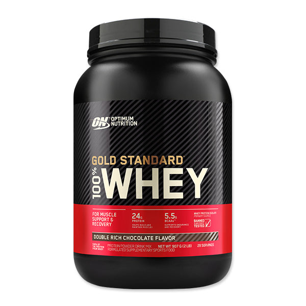 Gold Standard 100% Whey - 907g - Double Rich Chocolate - Optimum Nutrition | MAK Fitness