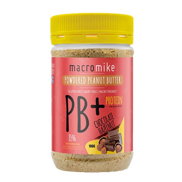 PB+ Powdered Peanut Butter (180g) - Chocolate Hazelnut - Macro Mike | MAK Fitness