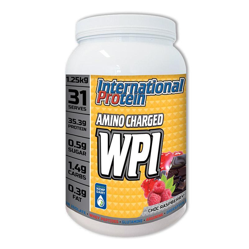Amino Charged WPI - Choc Raspberry - International Protein | MAK Fitness