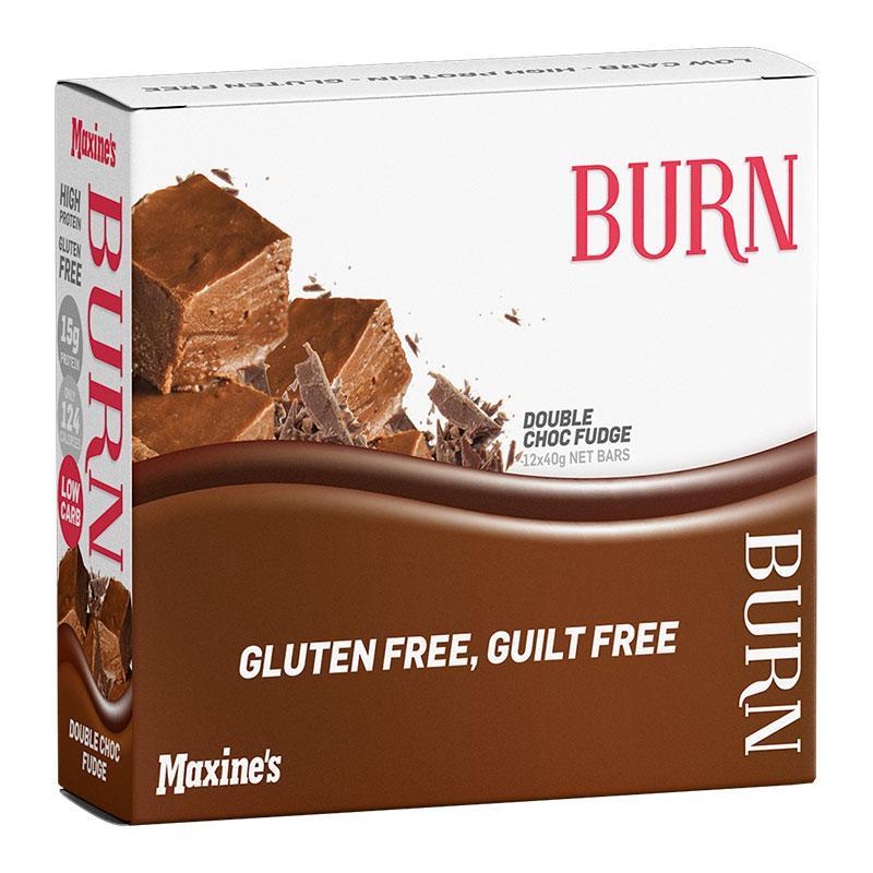 Burn Bar (Box of 12) - Double Choc Fudge - Maxine's | MAK Fitness