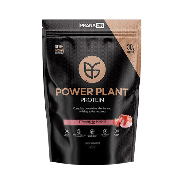 Power Plant Protein - 400g - Strawberry Sundae - PRANA ON | MAK Fitness