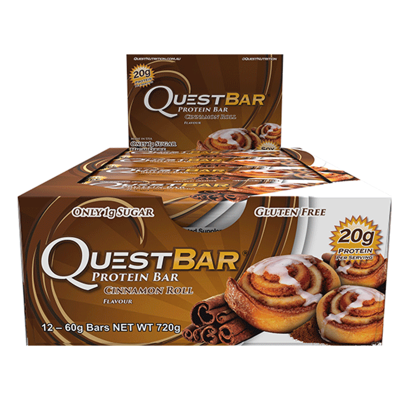 Quest Protein Bars (Box of 12) - Cinnamon Roll - Quest Nutrition | MAK Fitness