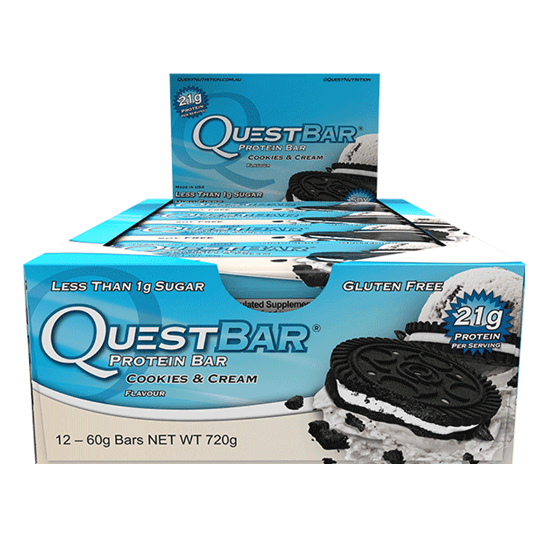 Quest Protein Bars (Box of 12) - Cookies & Cream - Quest Nutrition | MAK Fitness