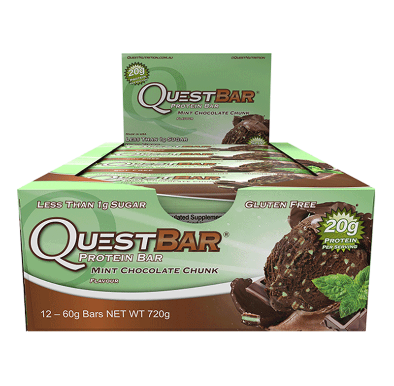 Quest Protein Bars (Box of 12) - Mint Chocolate Chunk - Quest Nutrition | MAK Fitness