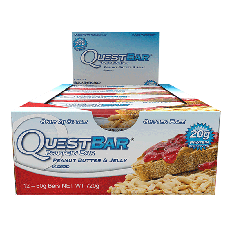 Quest Protein Bars (Box of 12) - Peanut Butter & Jelly - Quest Nutrition | MAK Fitness