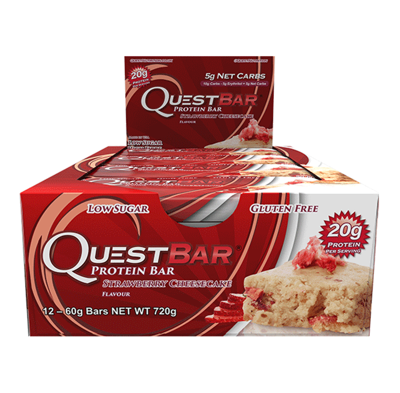 Quest Protein Bars (Box of 12) - Strawberry Cheesecake - Quest Nutrition | MAK Fitness