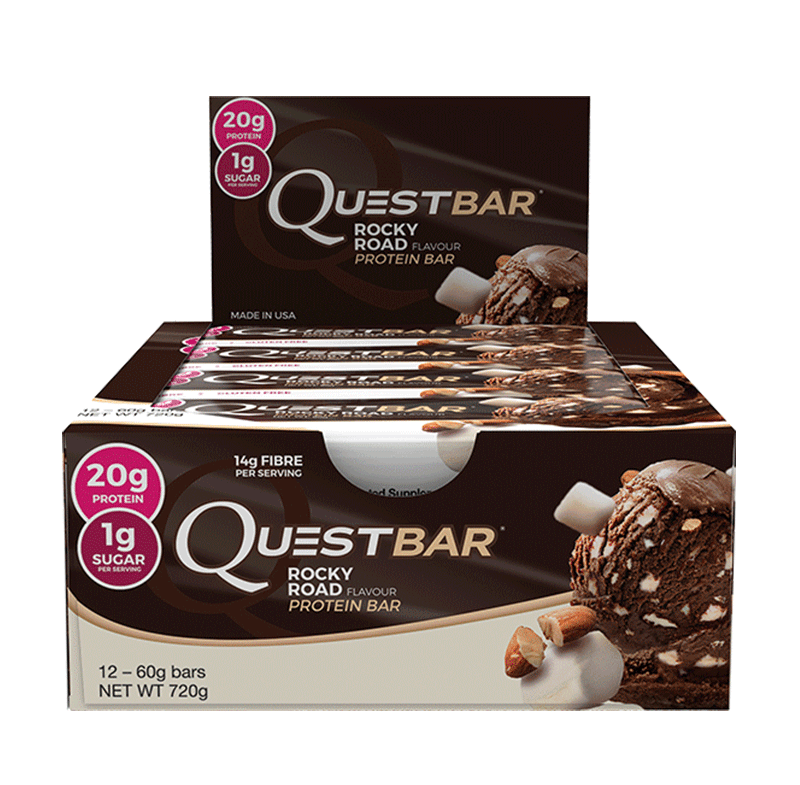 Quest Protein Bars (Box of 12) - Rocky Road - Quest Nutrition | MAK Fitness